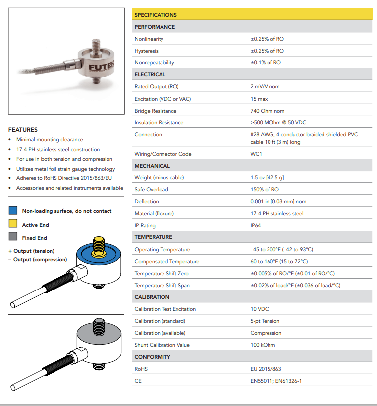 LCM300-50lb稱重傳感器